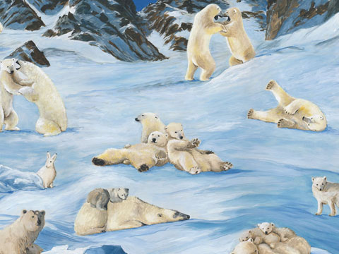 Eiskalt erwischt (Titel-Illustration in Acryl)